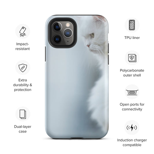 CAT BOUTIQUE-WHITE PERSIAN CAT Tough iPhone case