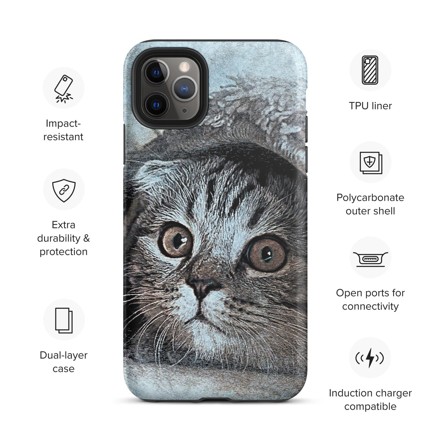 CAT BOUTIQUE-CAT IS LOOKING Tough iPhone case