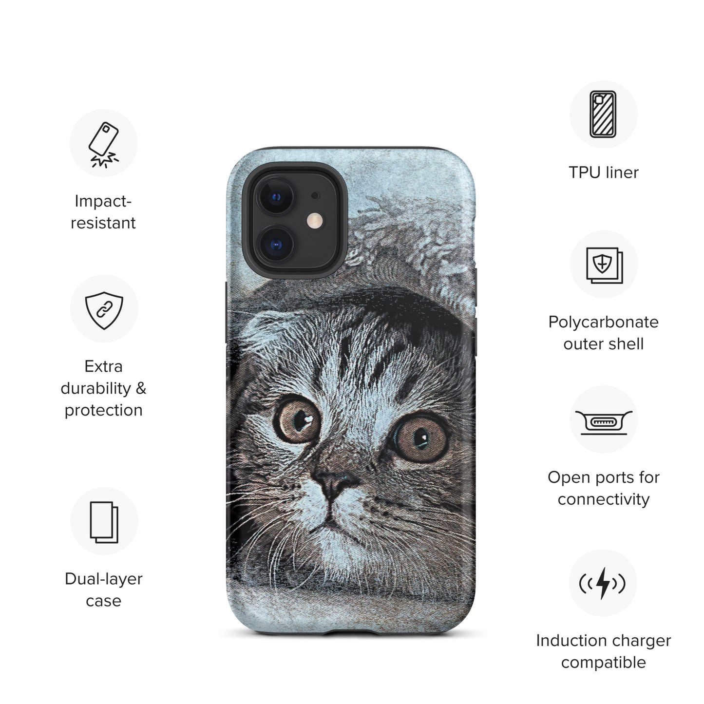 CAT BOUTIQUE-CAT IS LOOKING Tough iPhone case