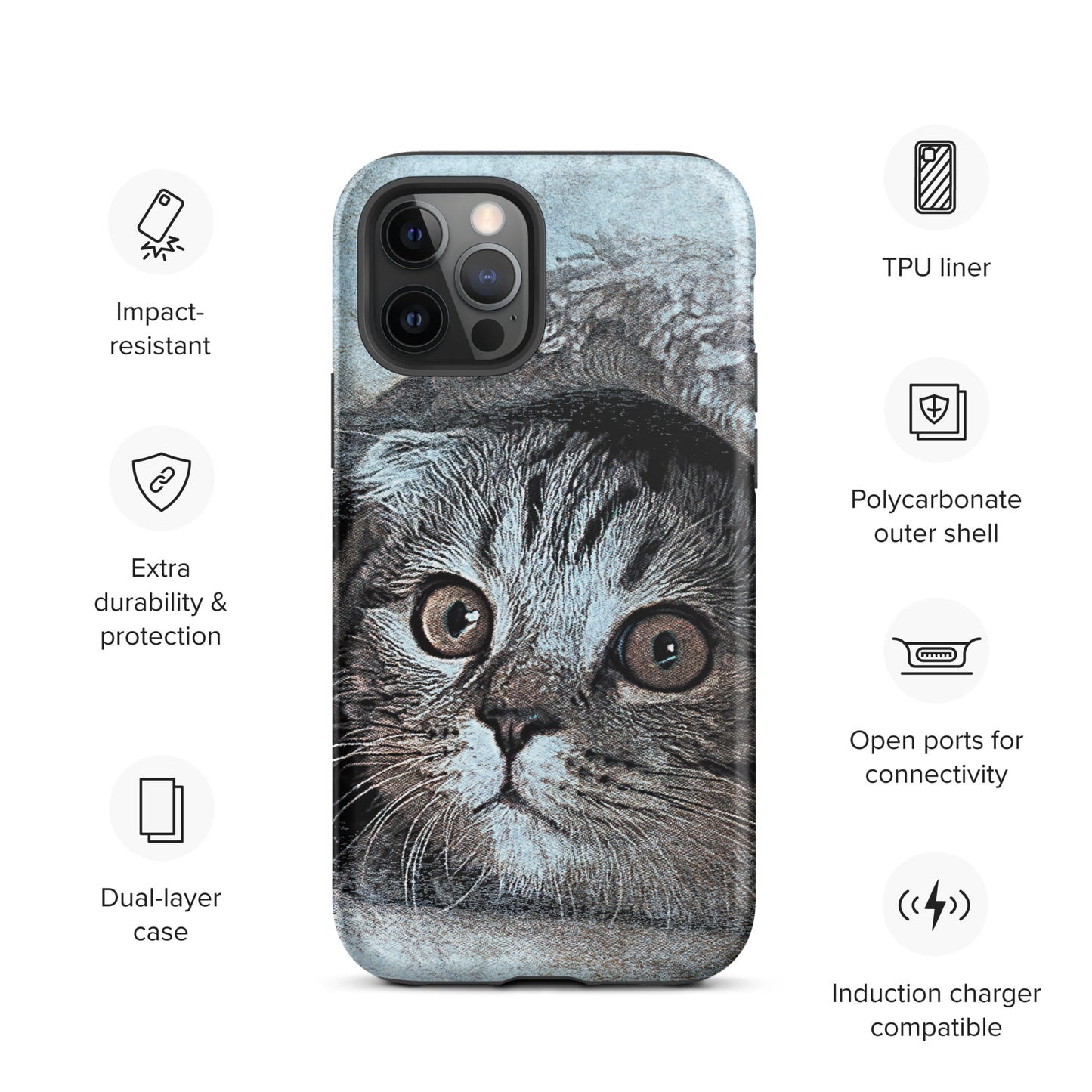 CAT BOUTIQUE-CAT IS LOOKING Tough iPhone case