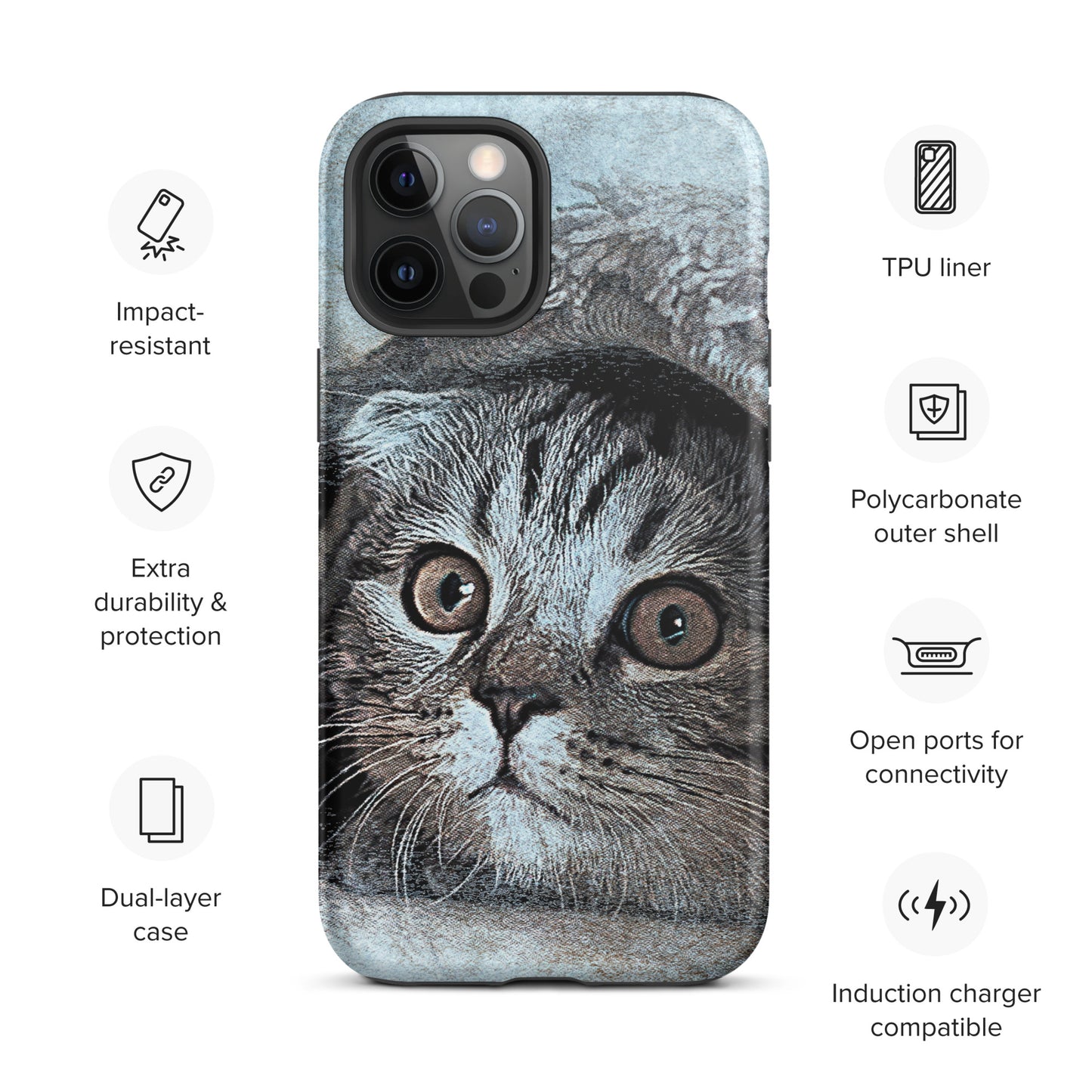 CAT BOUTIQUE-CAT IS LOOKING Tough iPhone case