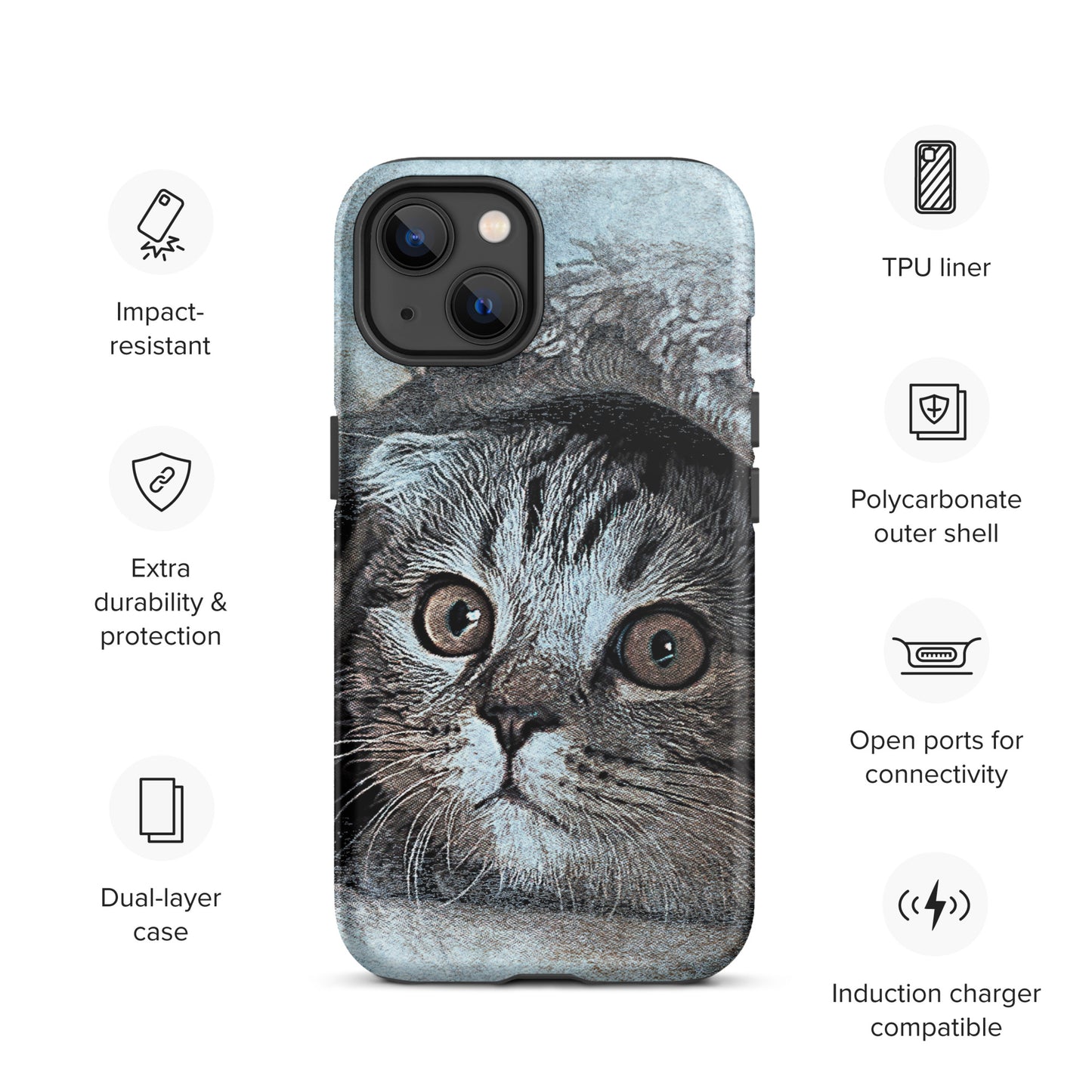 CAT BOUTIQUE-CAT IS LOOKING Tough iPhone case