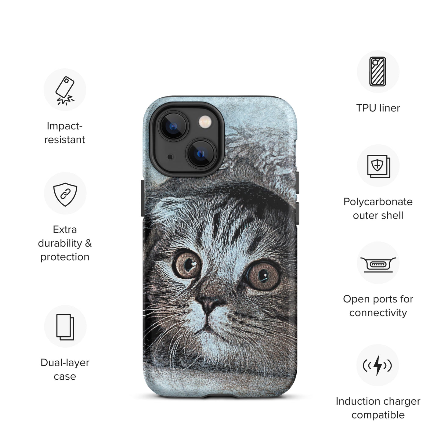 CAT BOUTIQUE-CAT IS LOOKING Tough iPhone case