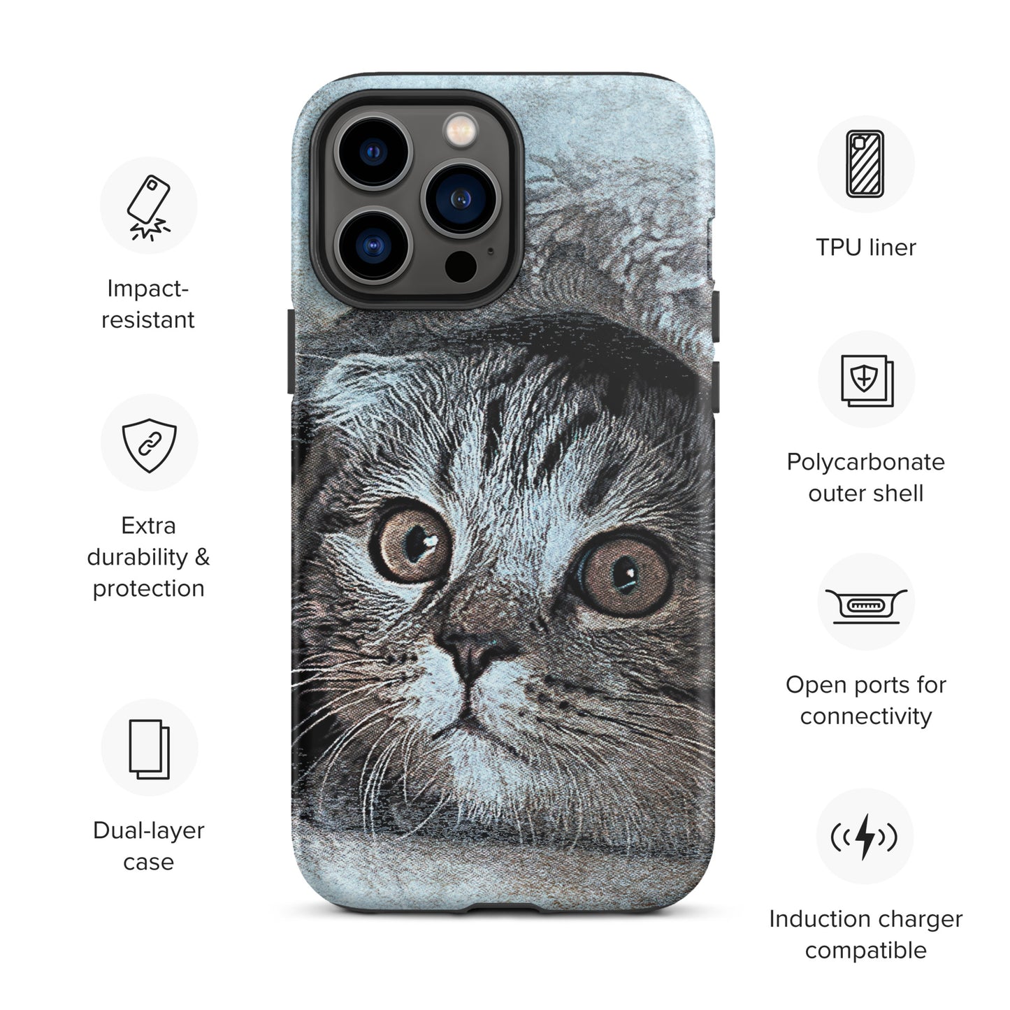 CAT BOUTIQUE-CAT IS LOOKING Tough iPhone case