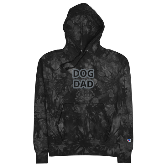 DOG DAD Unisex Champion tie-dye hoodie