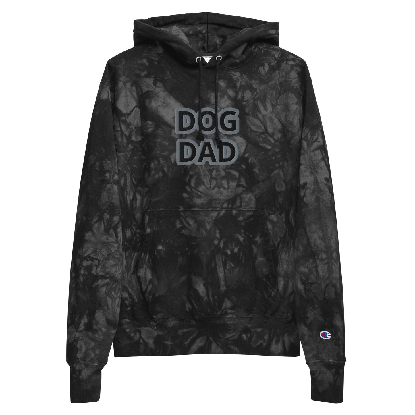 DOG DAD Unisex Champion tie-dye hoodie