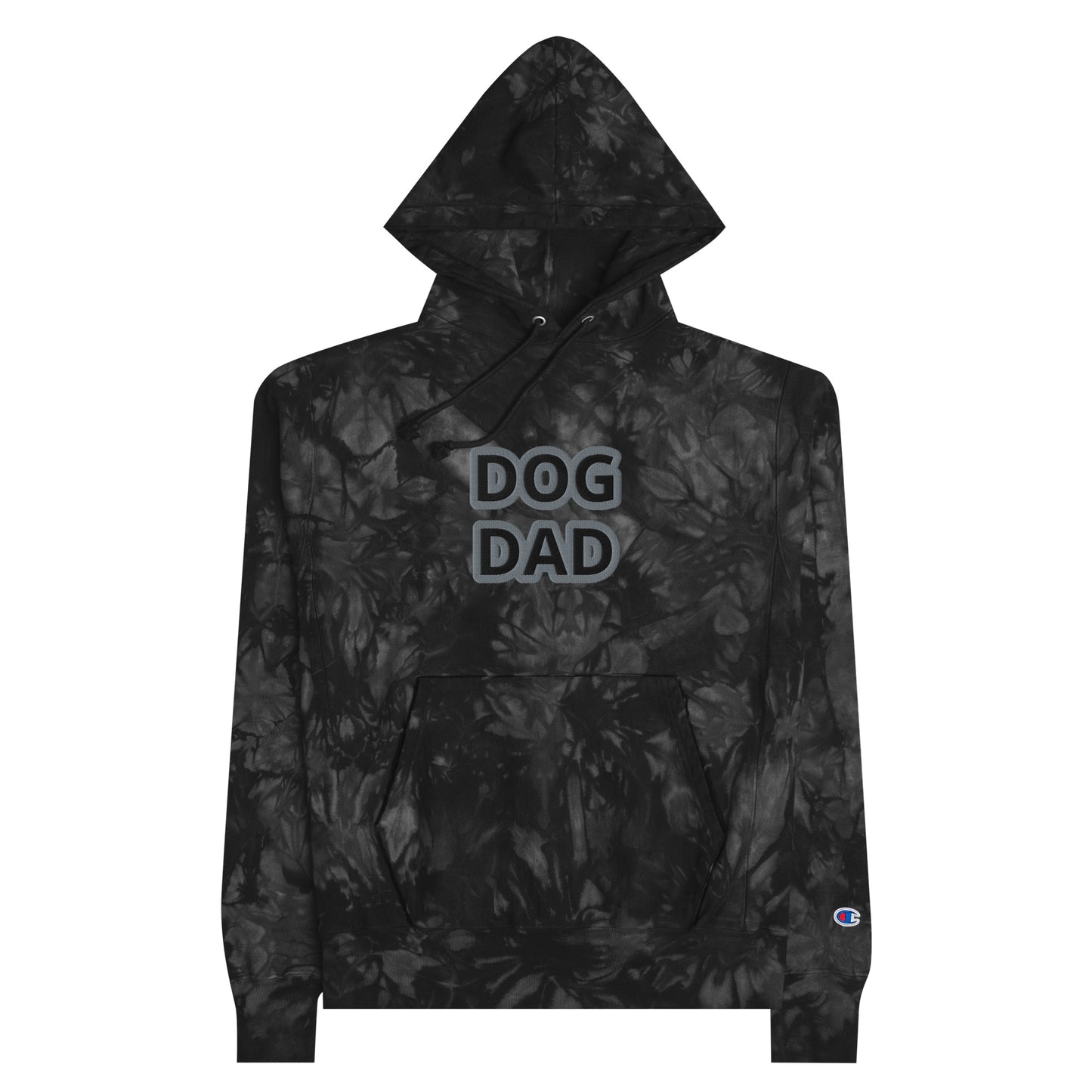 DOG DAD Unisex Champion tie-dye hoodie