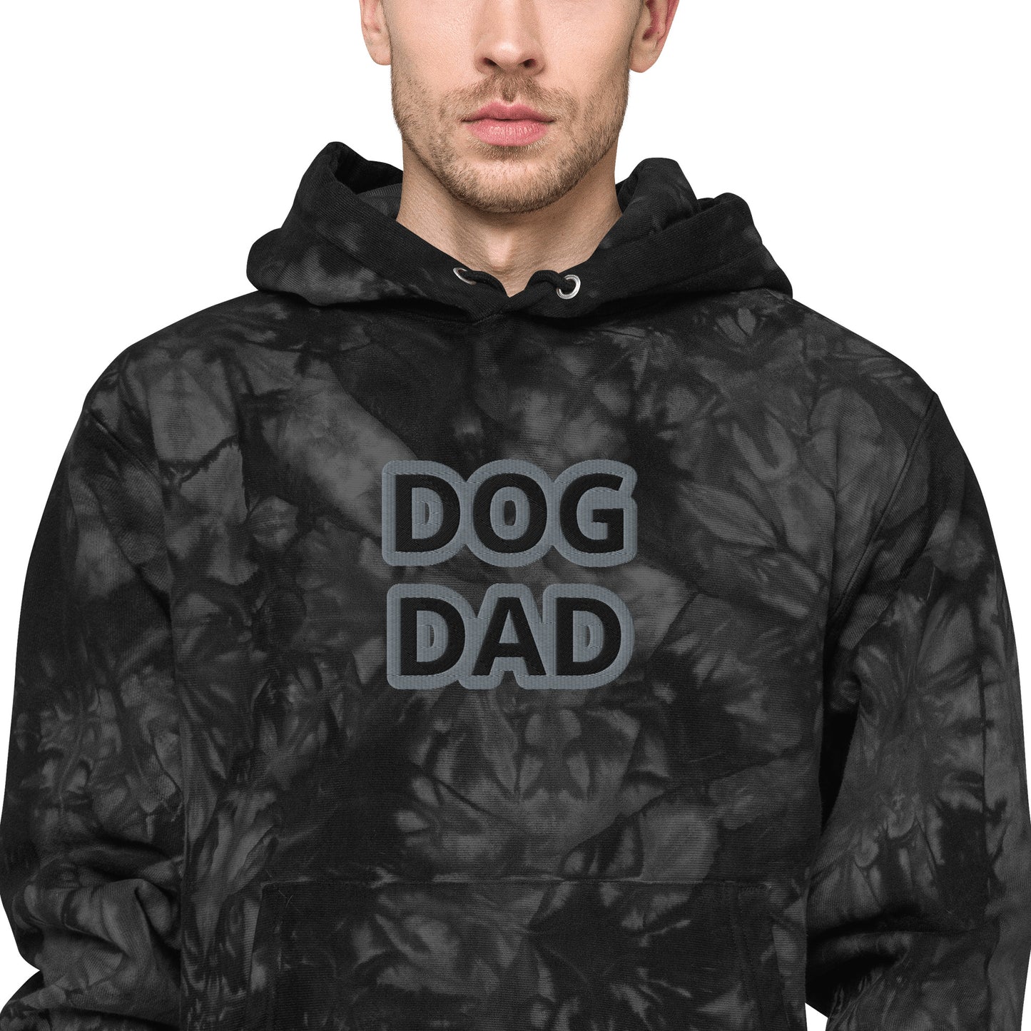 DOG DAD Unisex Champion tie-dye hoodie