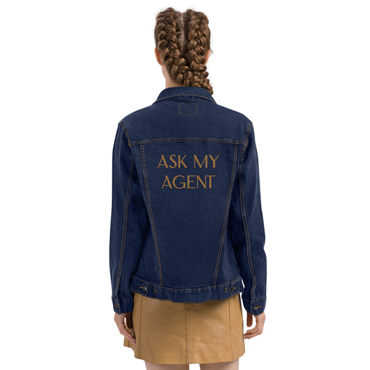 ASK MY AGENT Unisex denim jacket