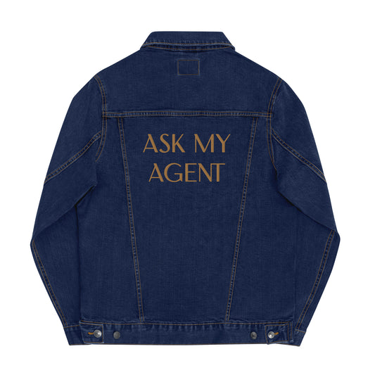 ASK MY AGENT Unisex denim jacket