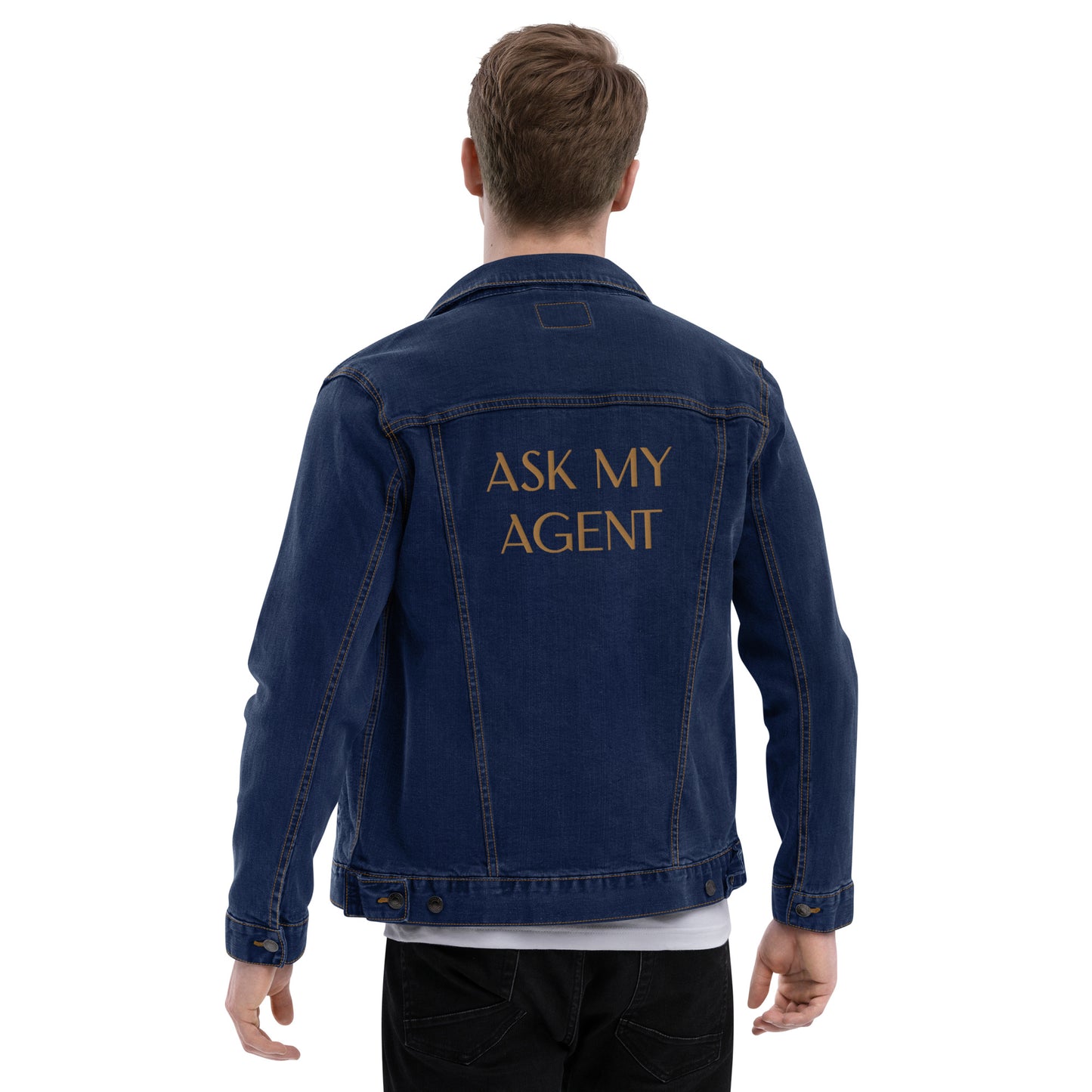 ASK MY AGENT Unisex denim jacket