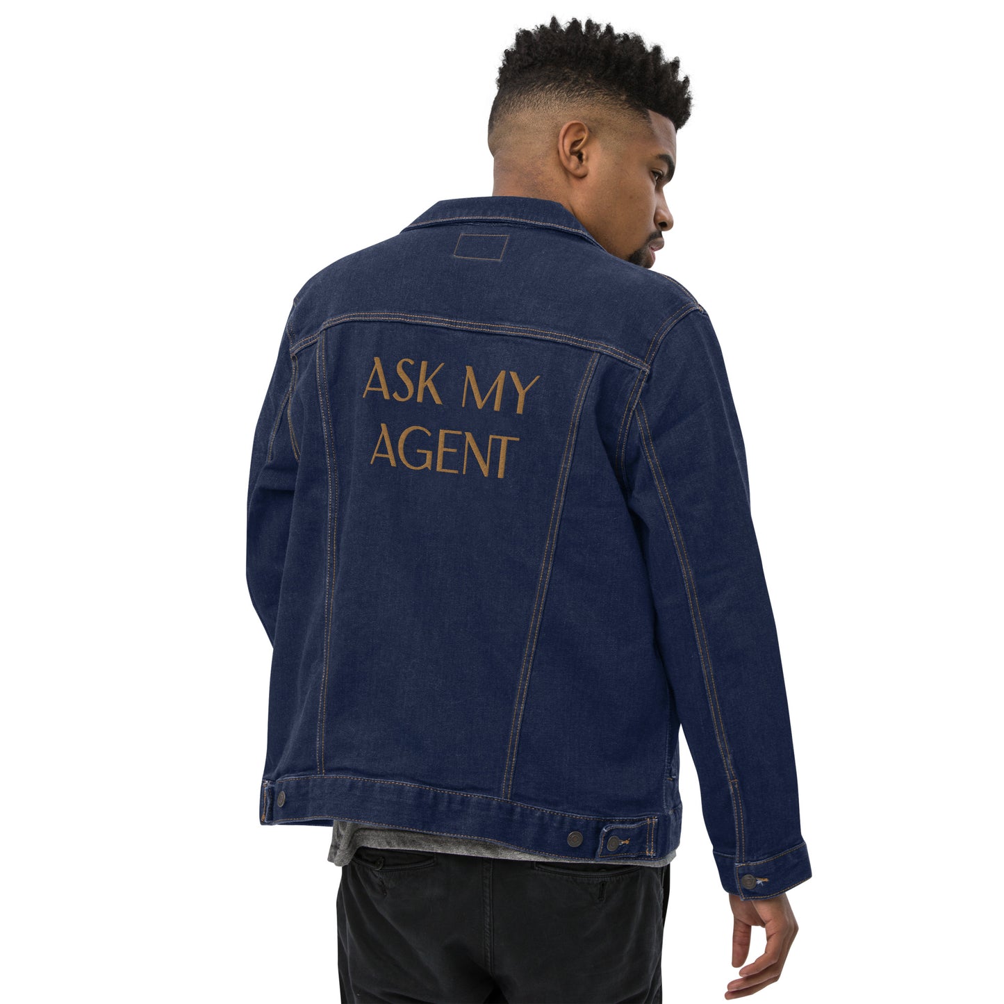 ASK MY AGENT Unisex denim jacket