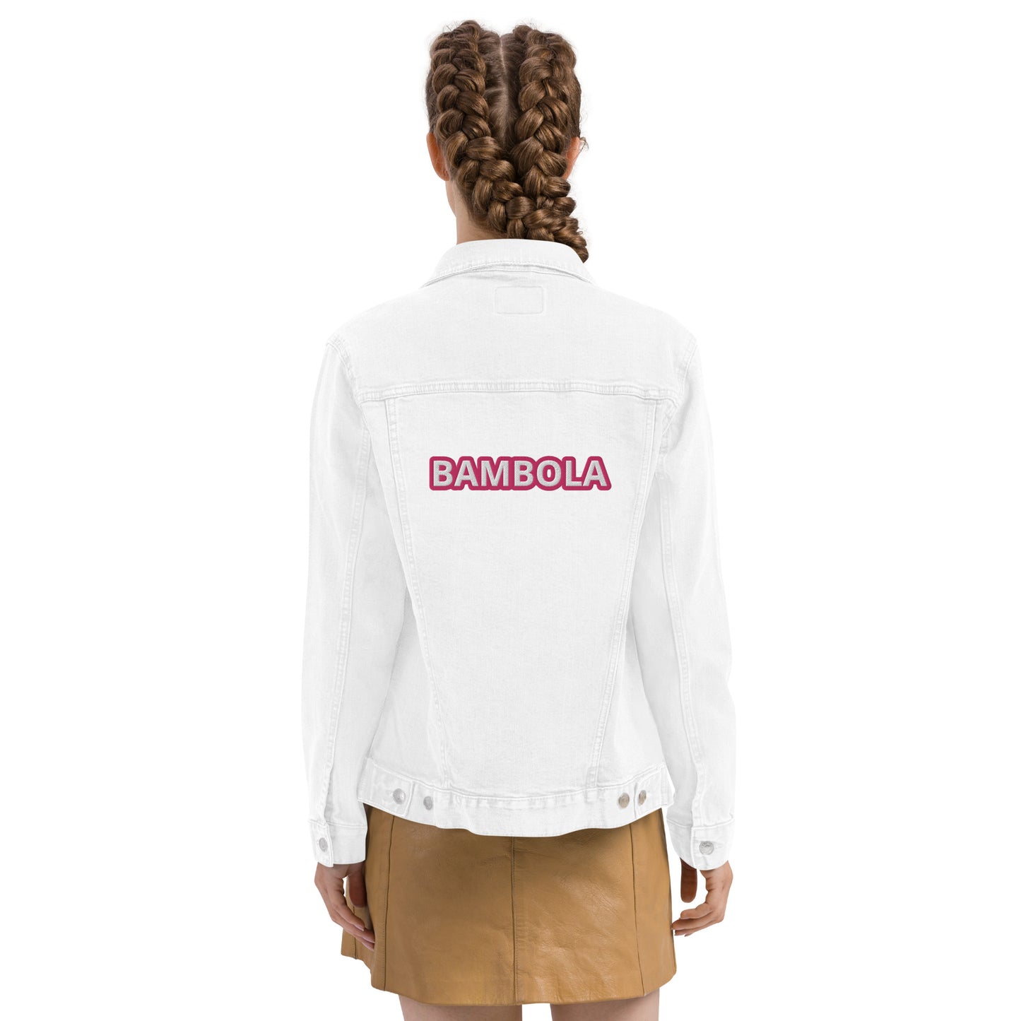 BAMBOLA WHITE denim jacket ( MEANING IS DOLL IN ITALIAN)