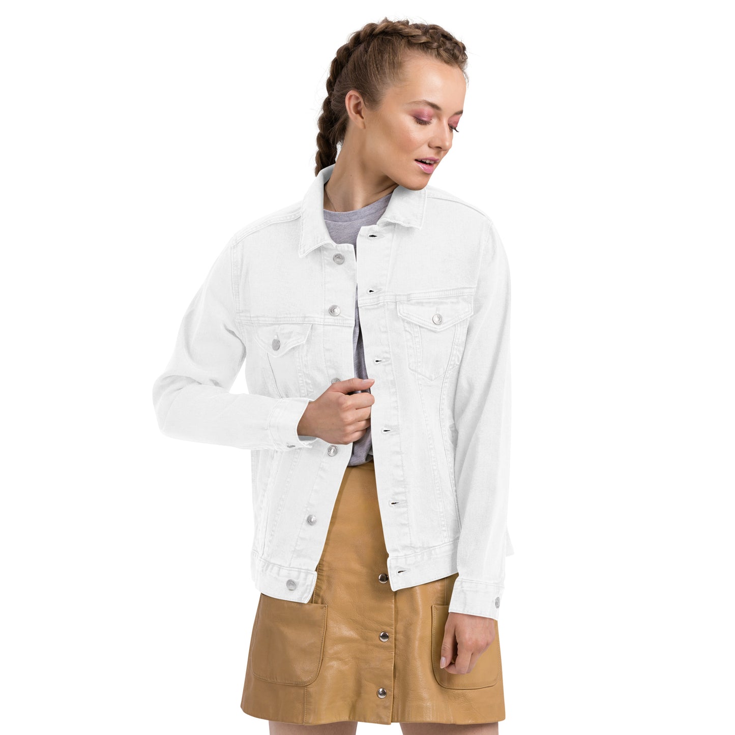 BAMBOLA WHITE denim jacket ( MEANING IS DOLL IN ITALIAN)