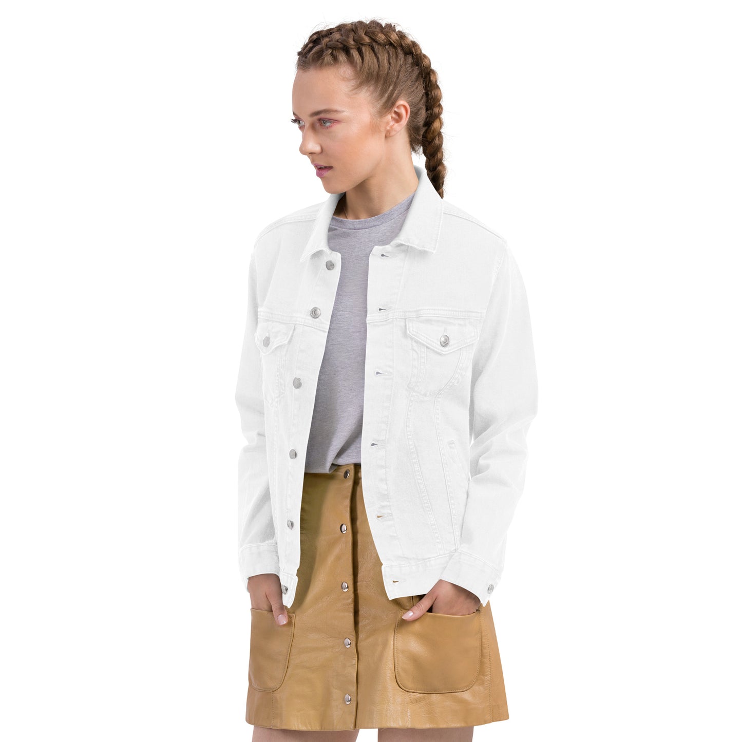 BAMBOLA WHITE denim jacket ( MEANING IS DOLL IN ITALIAN)