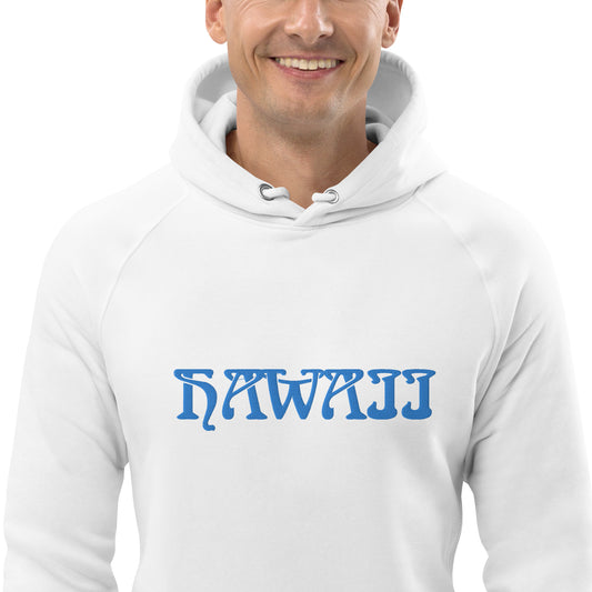 HAWAII WITH BLUE STITCHES AND WHITE BACKGROUND Unisex pullover hoodie