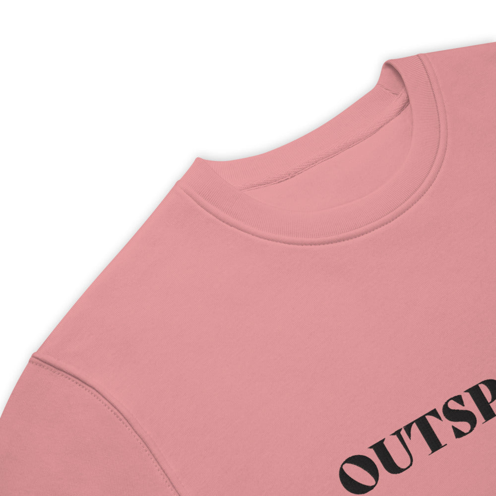 OUTSPOKEN PINK   Unisex eco sweatshirt WITH BLACK STITCH