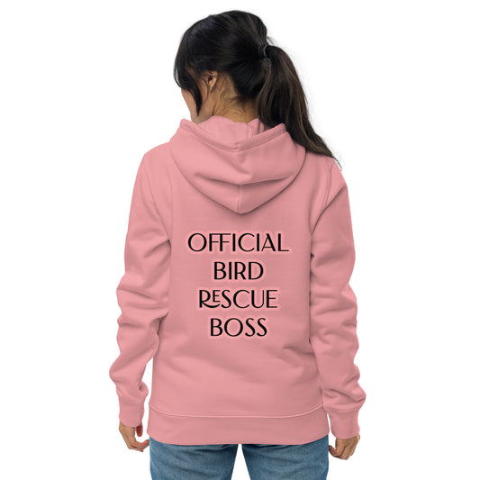 OFFICIAL BIRD RESCUE BOSS- PINK Unisex essential eco hoodie