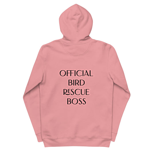 OFFICIAL BIRD RESCUE BOSS- PINK Unisex essential eco hoodie