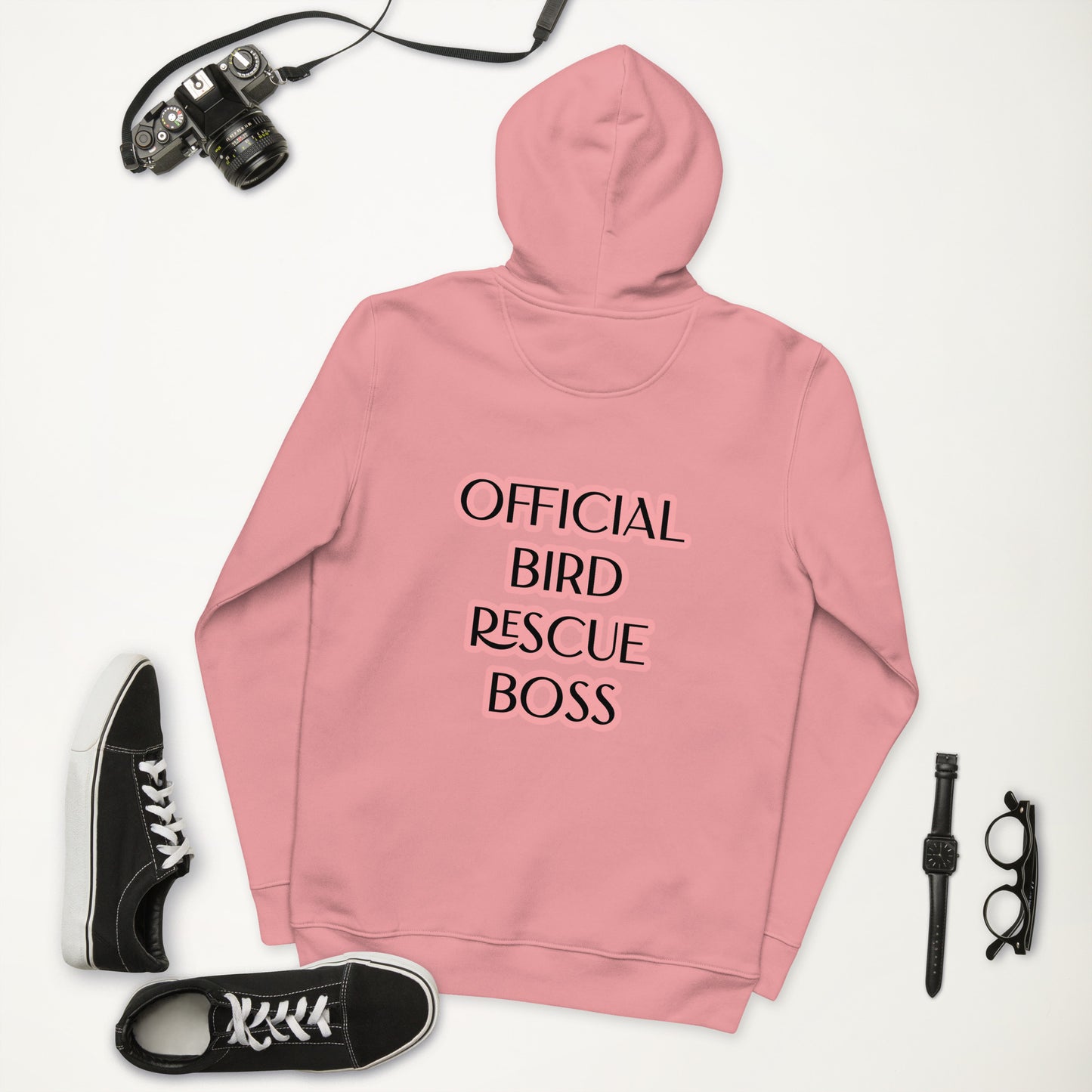 OFFICIAL BIRD RESCUE BOSS- PINK Unisex essential eco hoodie