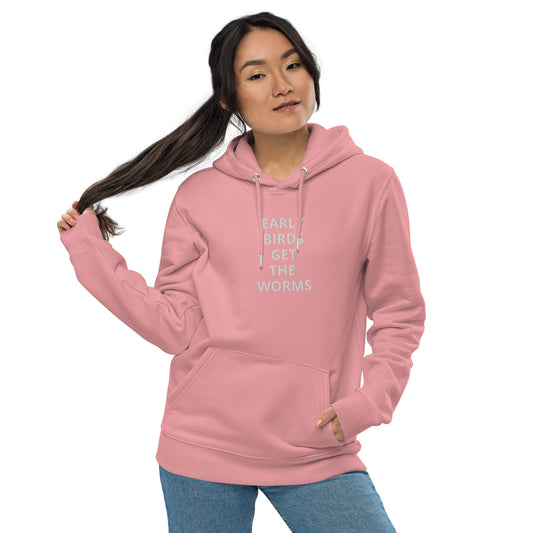 EARLY BIRDS GET THE WORMS-Unisex essential eco hoodie