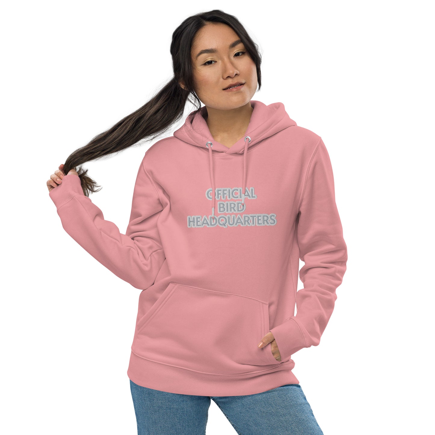 OFFICIAL BIRD HEADQUARTERS--PINK Unisex essential eco hoodie