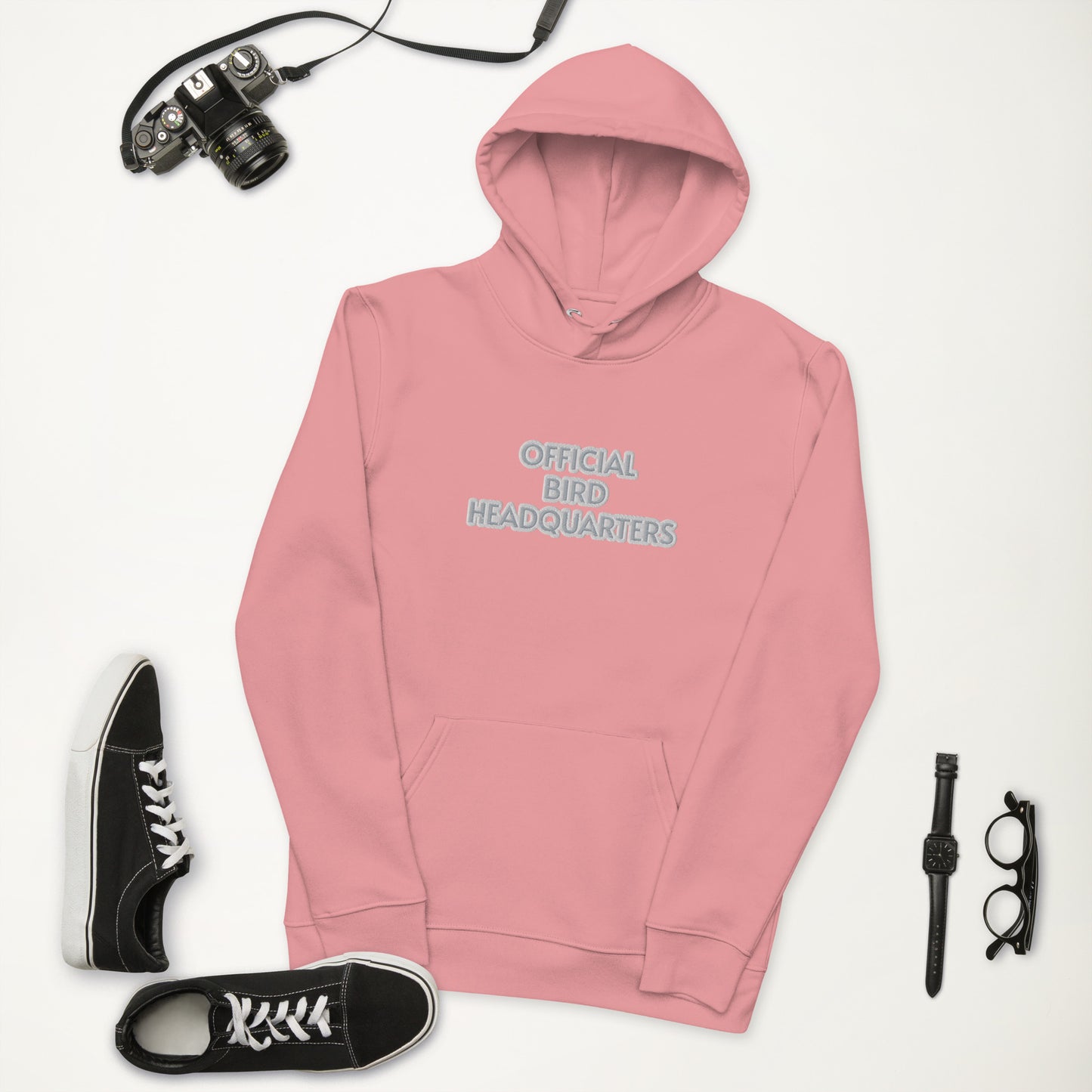 OFFICIAL BIRD HEADQUARTERS--PINK Unisex essential eco hoodie