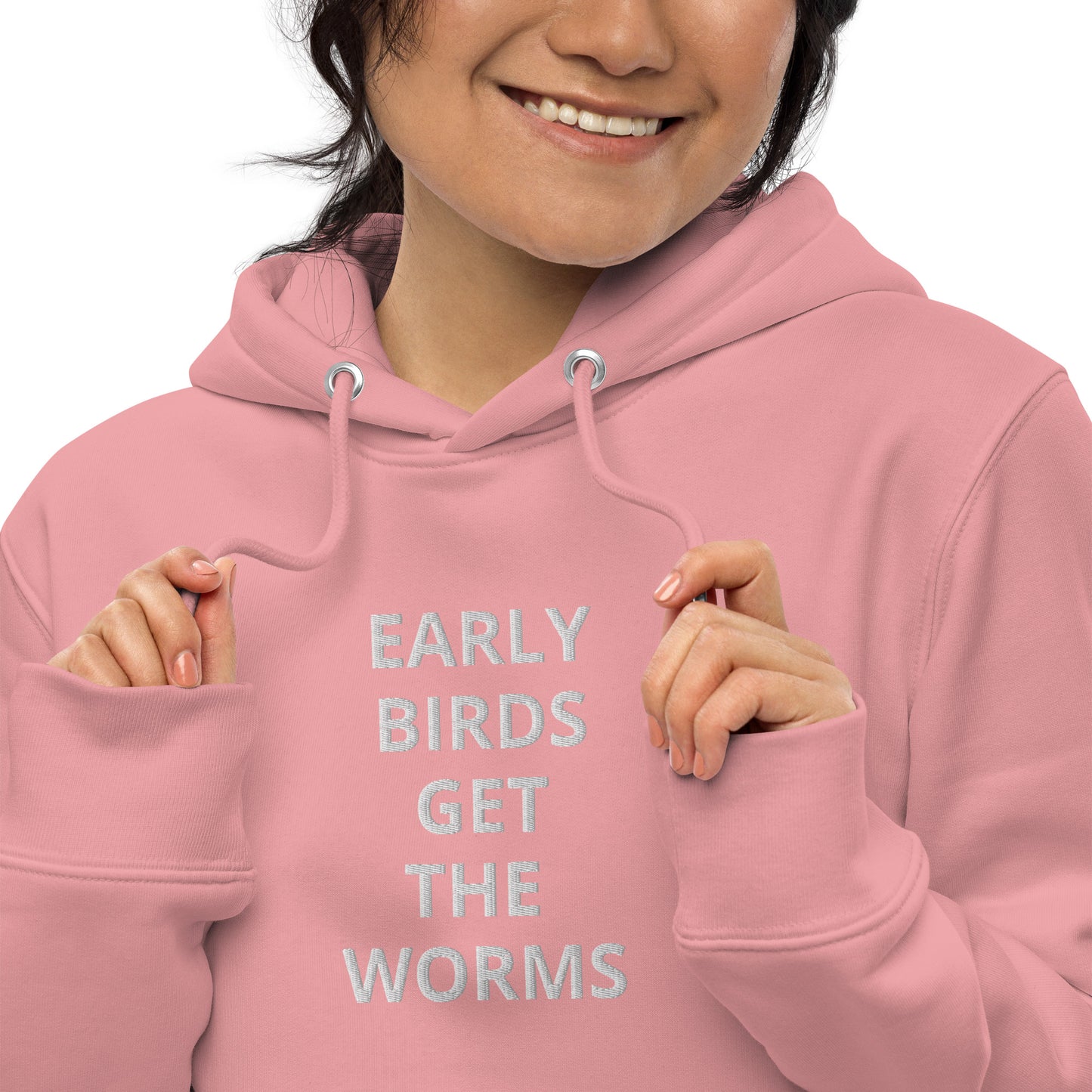 EARLY BIRDS GET THE WORMS-Unisex essential eco hoodie