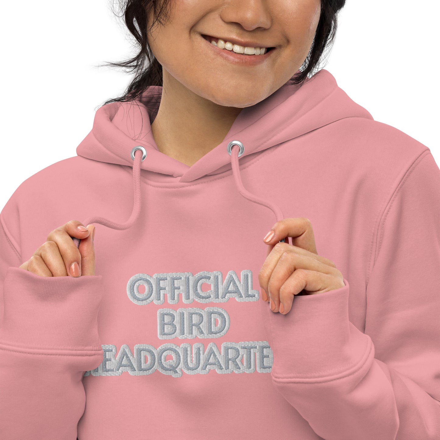 OFFICIAL BIRD HEADQUARTERS--PINK Unisex essential eco hoodie