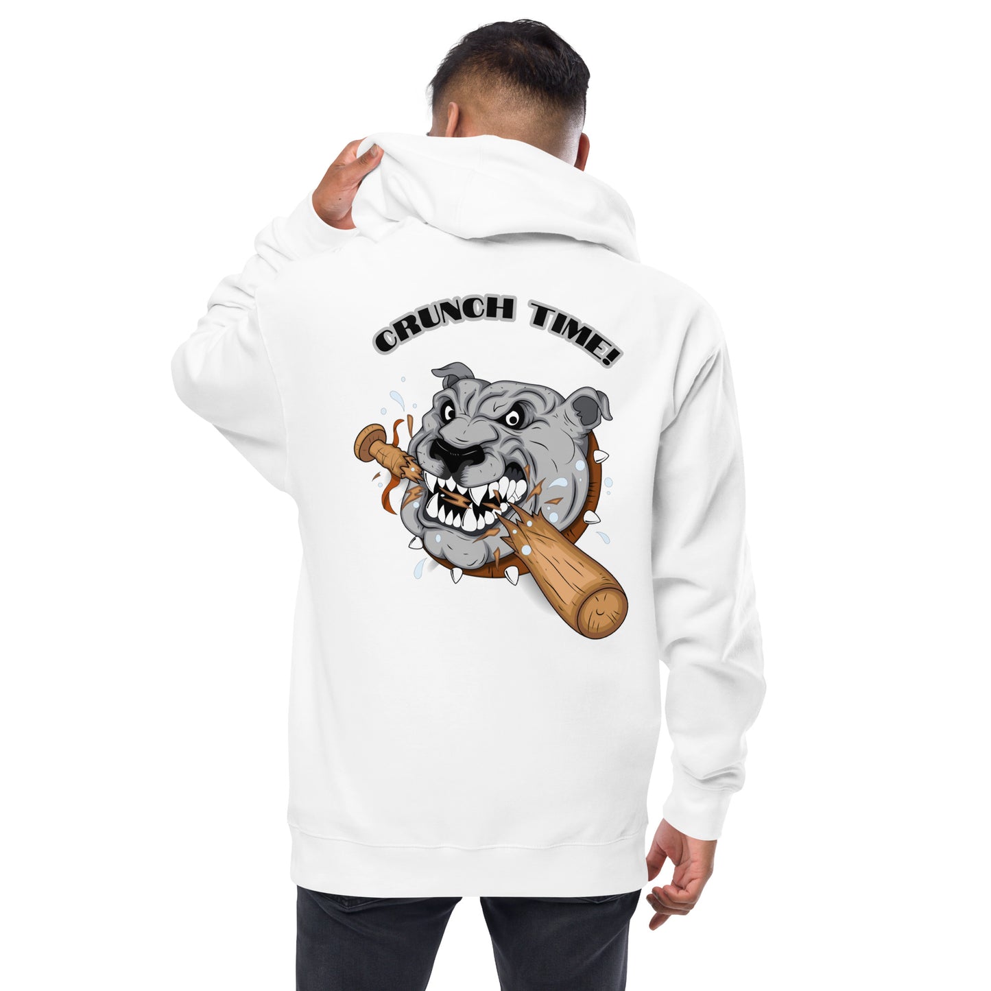 CRUNCH TIME! BULL DOG WITH BAT CRUNCH PICTURE Unisex fleece zip up hoodie