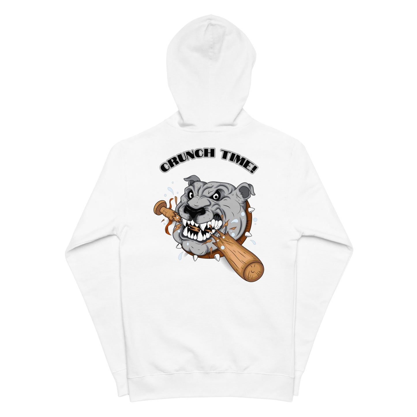 CRUNCH TIME! BULL DOG WITH BAT CRUNCH PICTURE Unisex fleece zip up hoodie