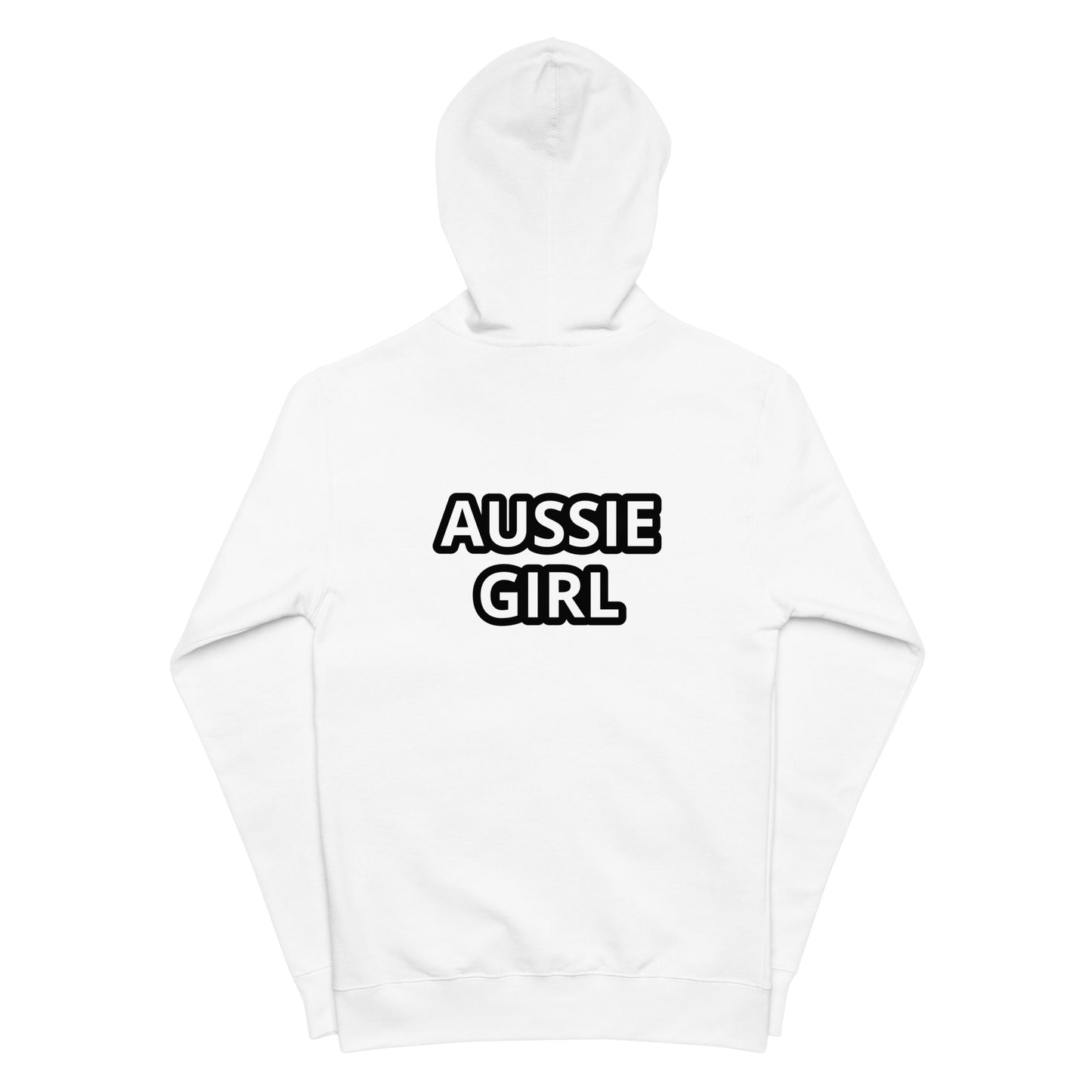 AUSSIE GIRL----fleece zip up hoodie