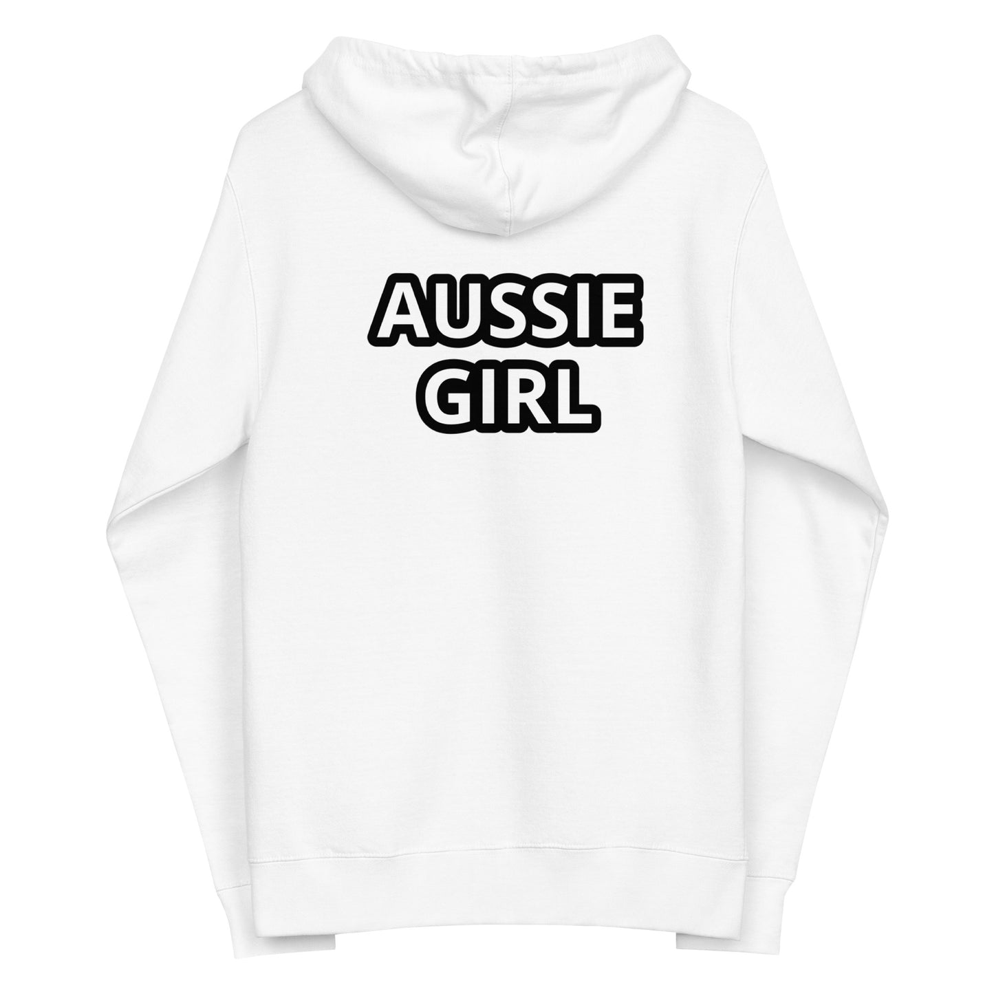 AUSSIE GIRL----fleece zip up hoodie