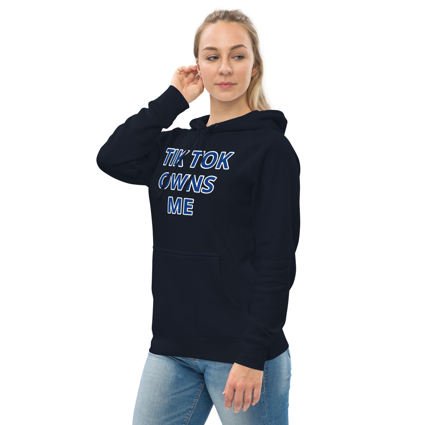 TIK TOK OWNS ME Unisex kangaroo pocket hoodie