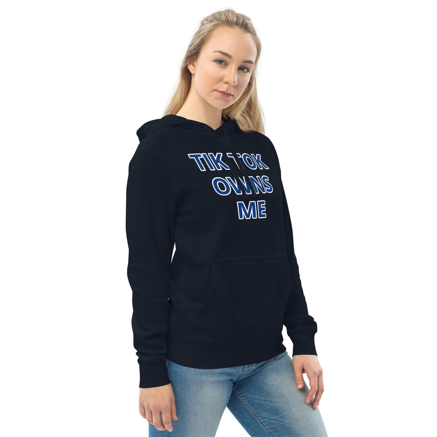 TIK TOK OWNS ME Unisex kangaroo pocket hoodie