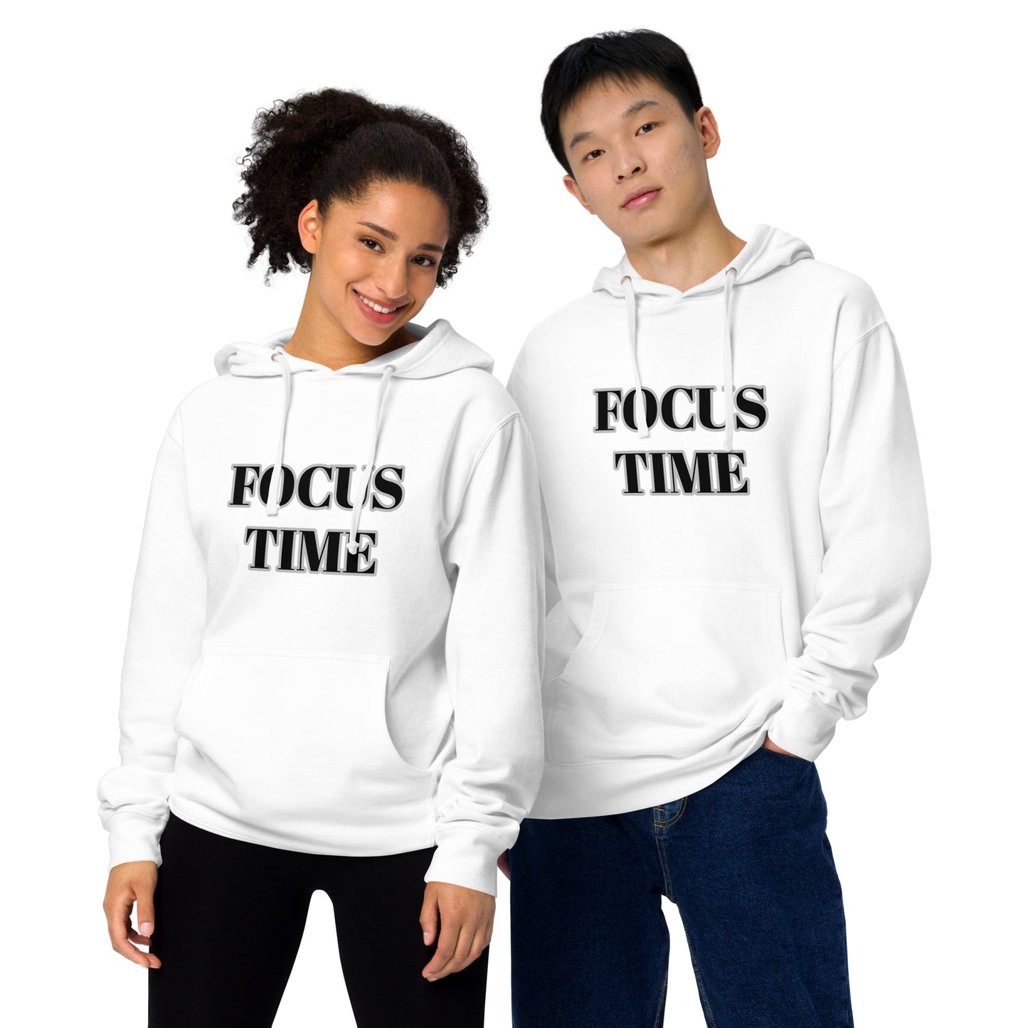 FOCUS TIME -----ON FRONT......FOCUS MODE ON SLEEVE Unisex midweight hoodie