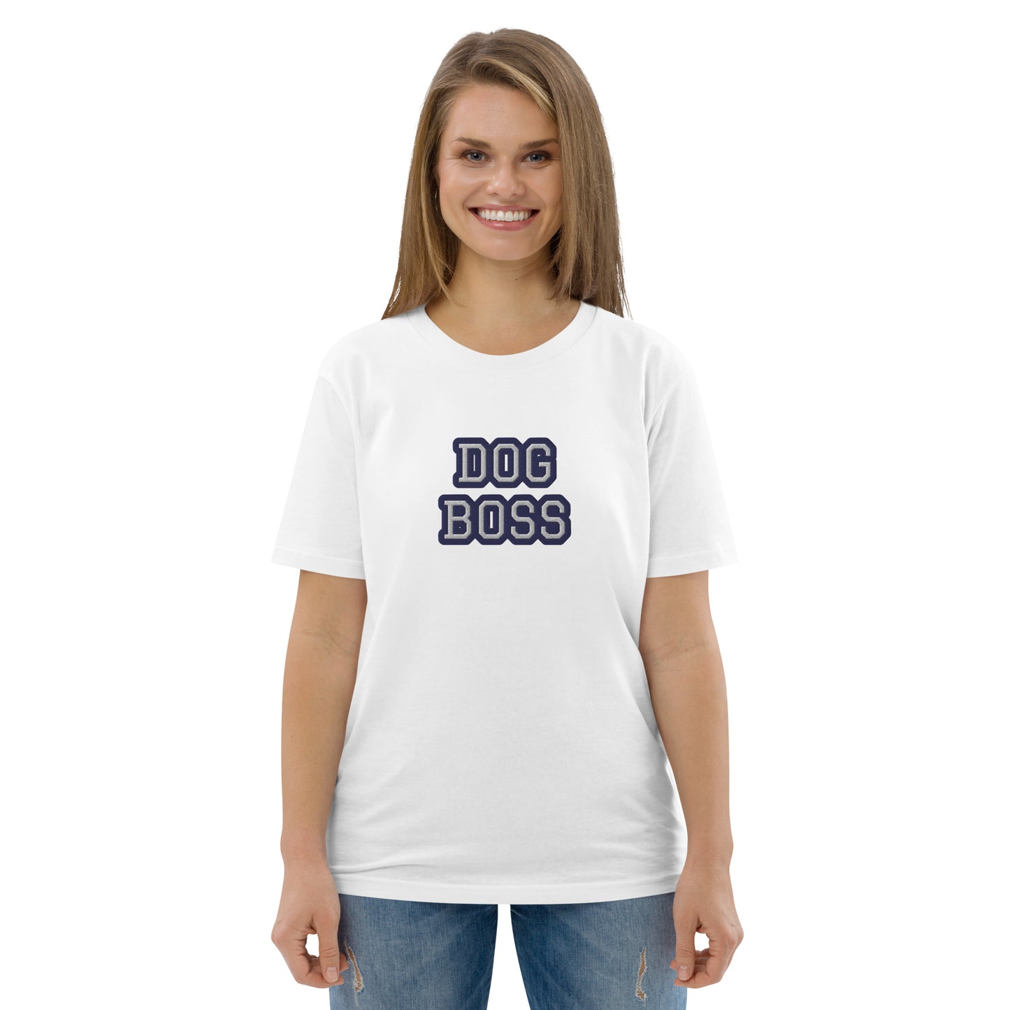 DOG BOSS EMBROIDERY SHIRT-100% COTTON