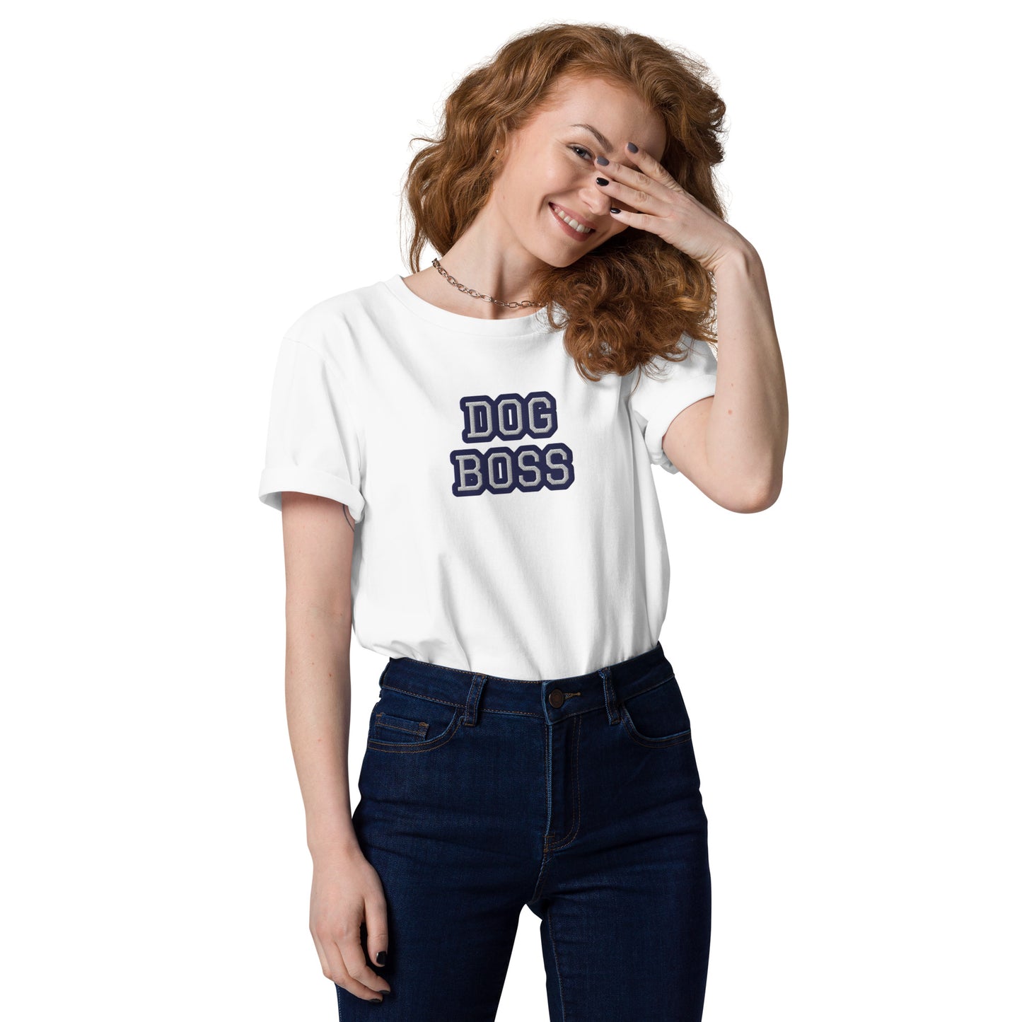 DOG BOSS EMBROIDERY SHIRT-100% COTTON