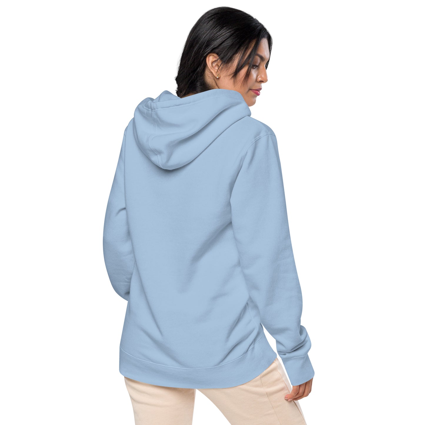 YES THE BIRD IS SPOILED--BLUE-Unisex pigment-dyed hoodie