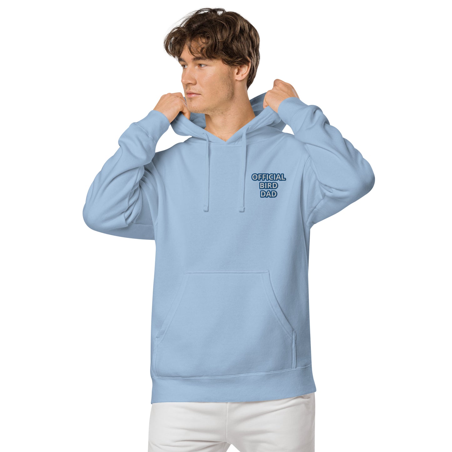 OFFICIAL BIRD DAD -BLUE Unisex pigment-dyed hoodie