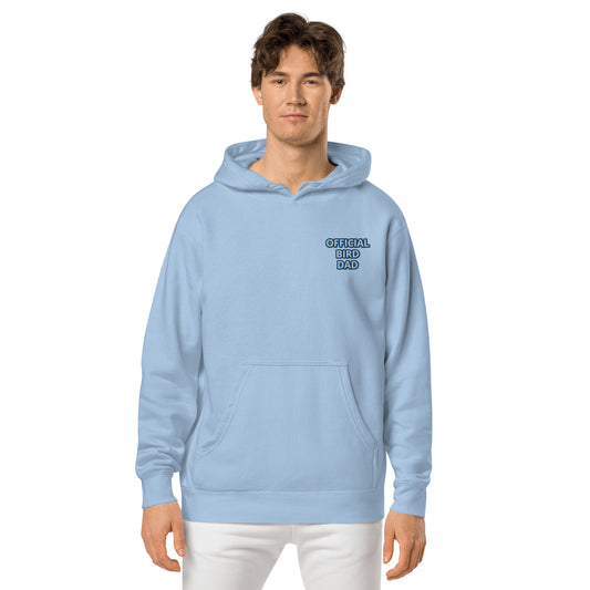 OFFICIAL BIRD DAD -BLUE Unisex pigment-dyed hoodie