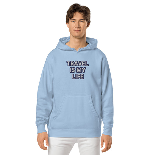 TRAVEL IS MY LIFE-----LUXURY BLUE Unisex hoodie