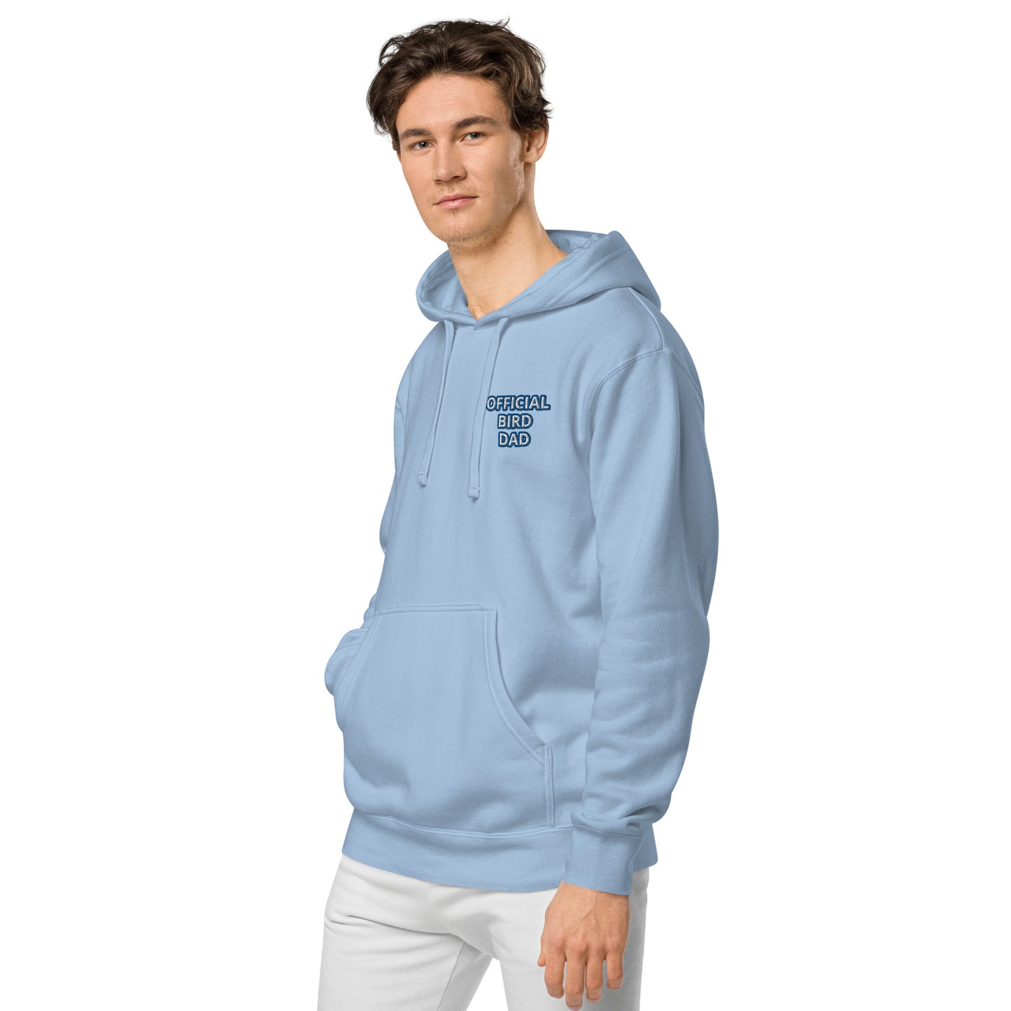 OFFICIAL BIRD DAD -BLUE Unisex pigment-dyed hoodie