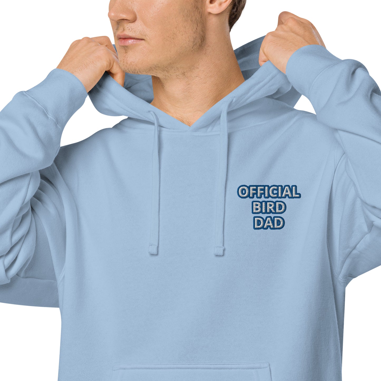 OFFICIAL BIRD DAD -BLUE Unisex pigment-dyed hoodie