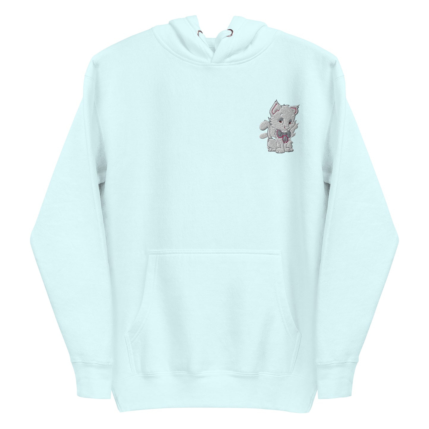 CUTIE KITTEN  Hoodie SHOWN IN LIGHT BLUE