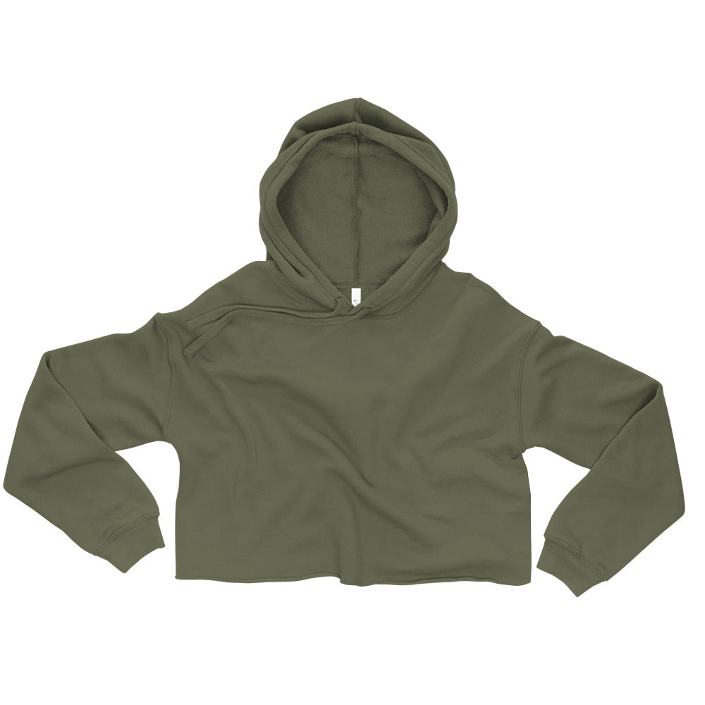 AUSSIE GIRL---ARMY GREEN Crop Hoodie