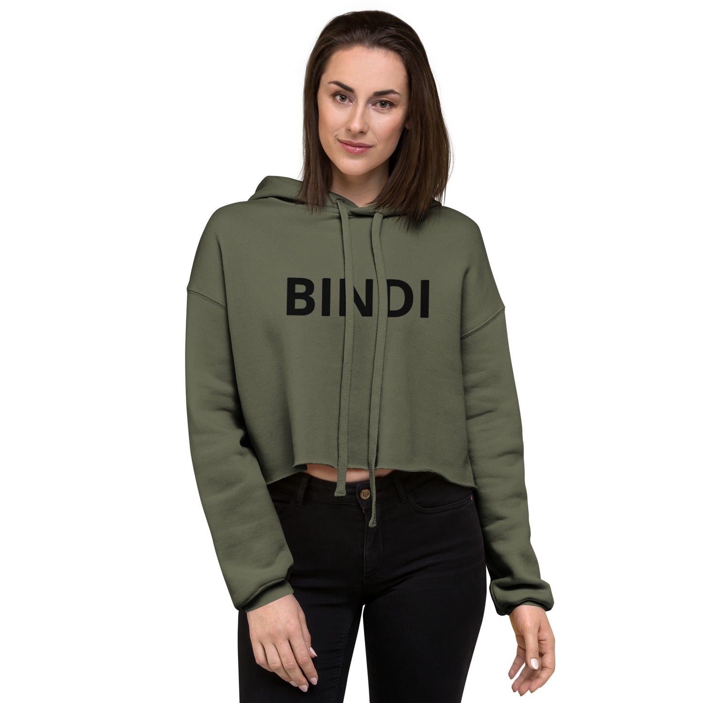 BINDI- BINDI MEANS LITTLE BUTTLERFLY-----Crop Hoodie