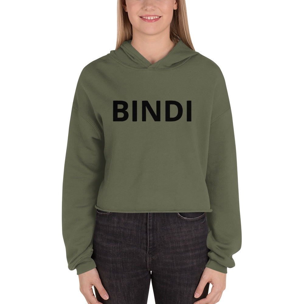 BINDI- BINDI MEANS LITTLE BUTTLERFLY-----Crop Hoodie