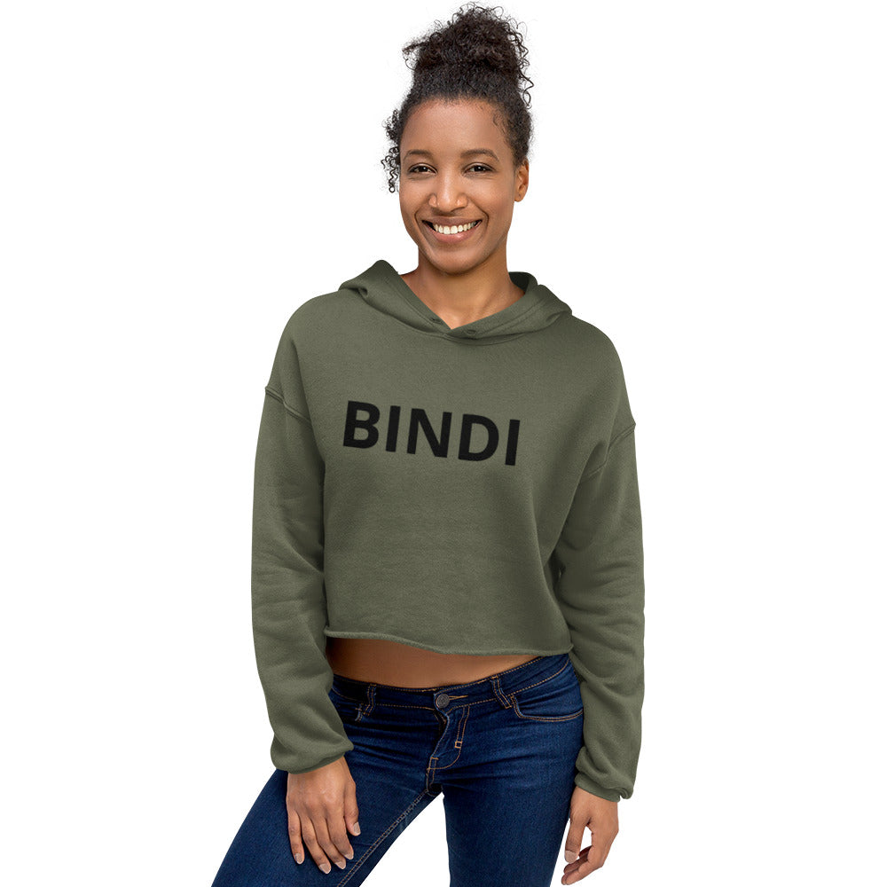 BINDI- BINDI MEANS LITTLE BUTTLERFLY-----Crop Hoodie