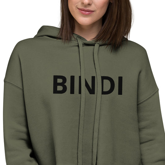 BINDI- BINDI MEANS LITTLE BUTTLERFLY-----Crop Hoodie